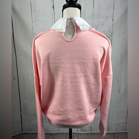 Sanrio Hello Kitty and Friends Strawberry Shortcake Pink Sweatshirt Collared - Picture 2 of 9